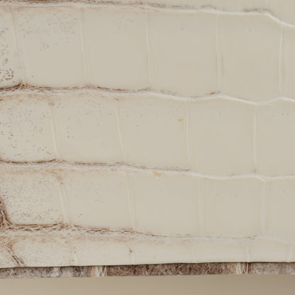 Hermes Matte Niloticus Crocodile Himalaya Kelly Retourne 25 White 17 of 32