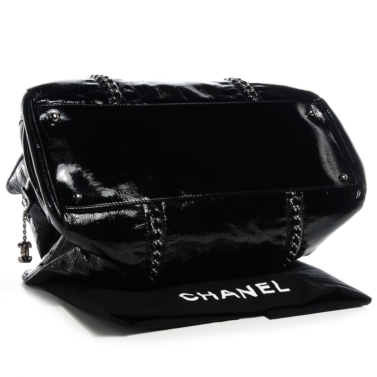 Chanel Patent Calfskin Large Luxe Ligne Tote Black 4 of 7