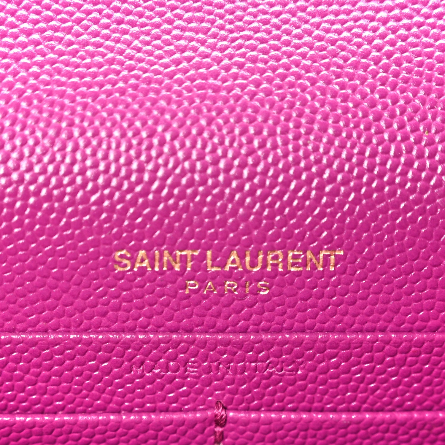 Saint Laurent Grain De Poudre Classic Monogram Kate Tassel Chain Wallet Dark Grape 6 of 9