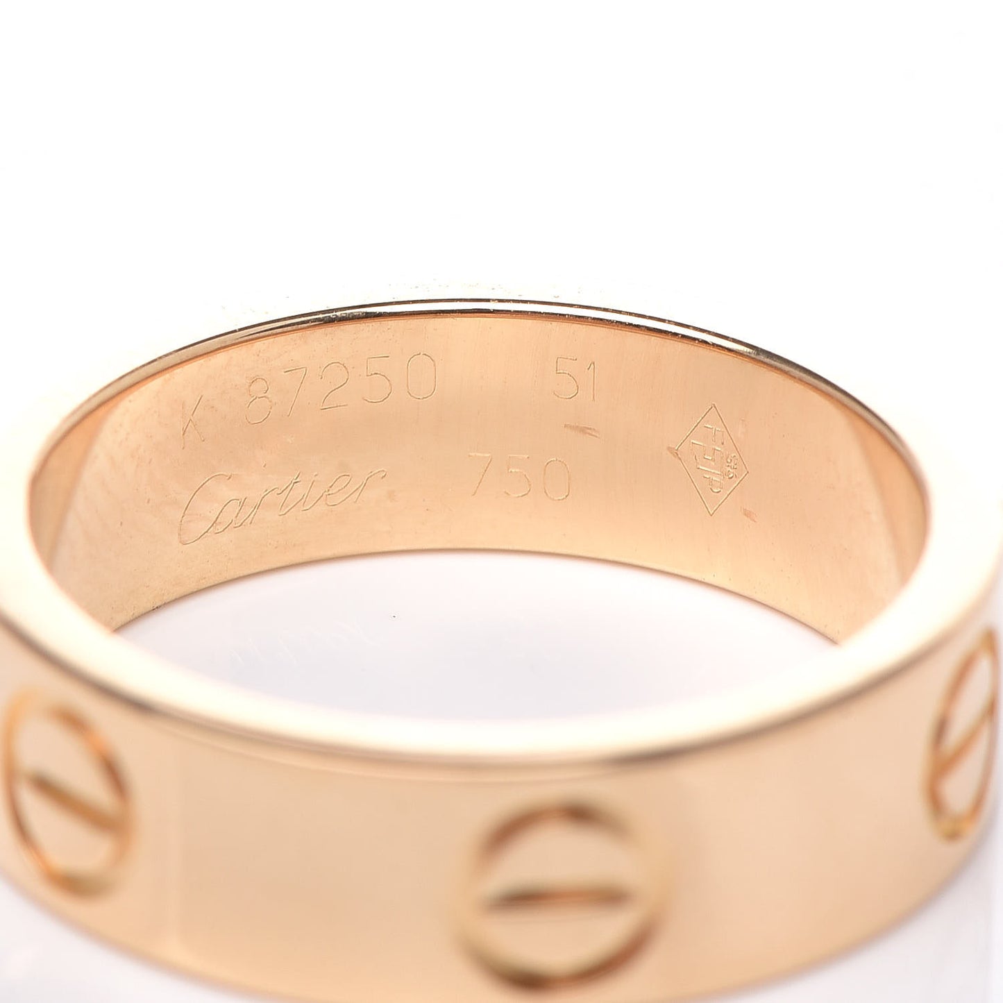 18K Yellow Gold 5.5mm LOVE Ring 51 5.75