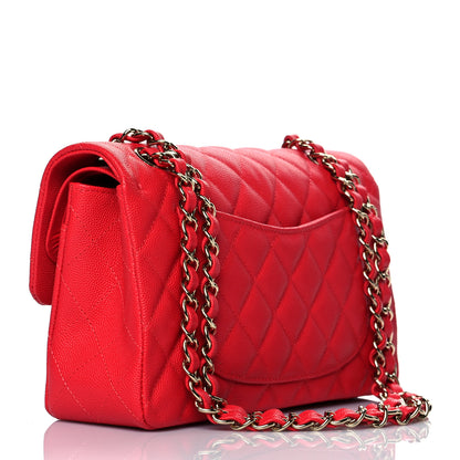 Chanel Caviar Quilted Small Double Flap Red 3 of 11