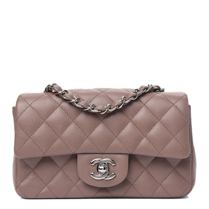 Chanel Caviar Quilted Mini Rectangular Flap Dark Beige 1 of 5