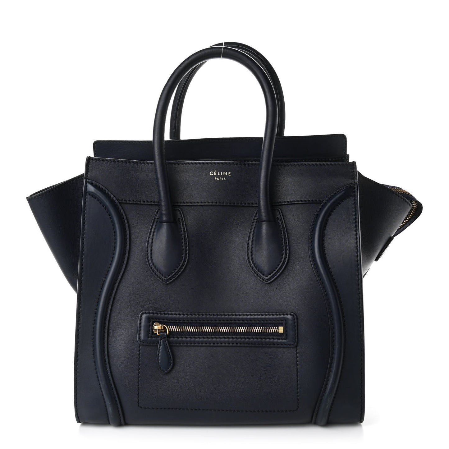 Smooth Calfskin Mini Luggage Navy Blue