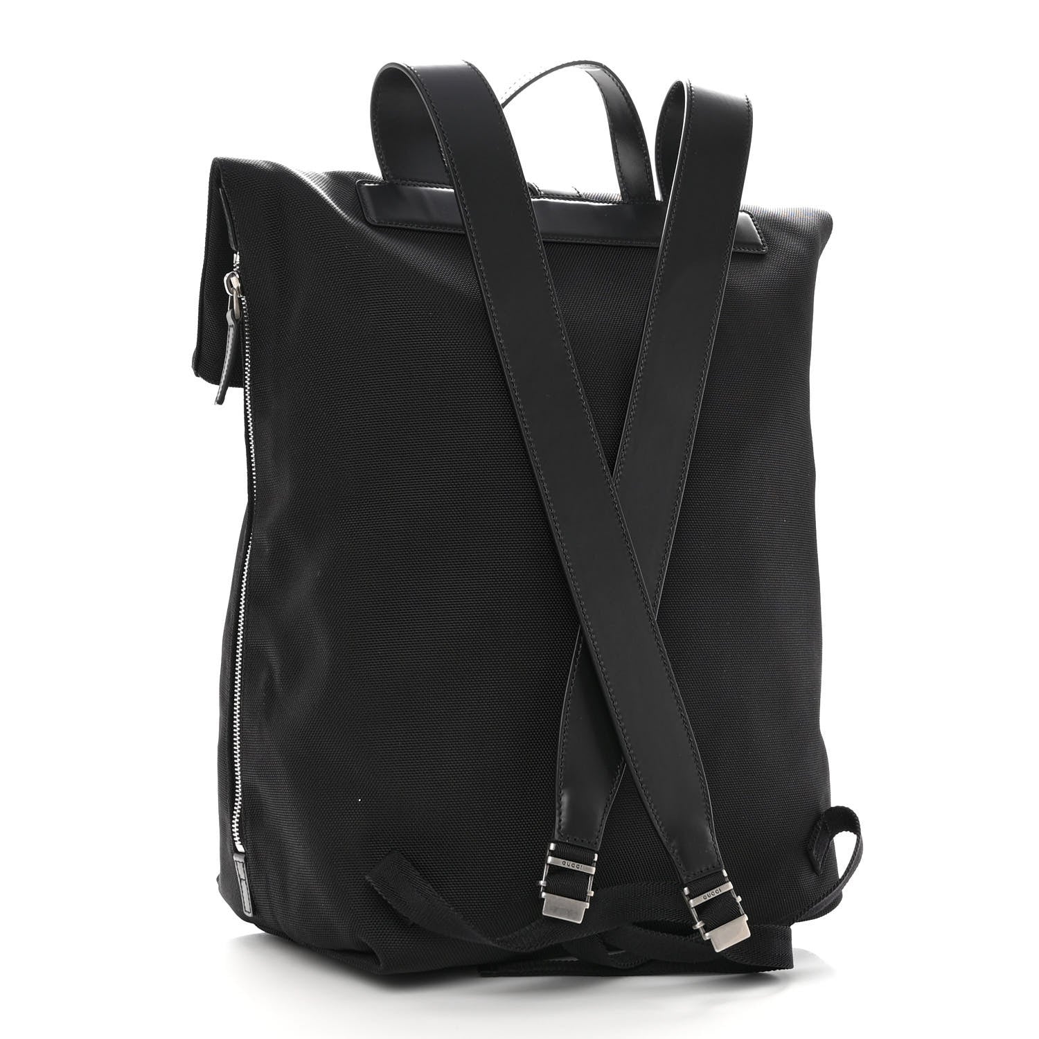 Gucci Techno Canvas Web Single Buckle Backpack Black 3 of 11