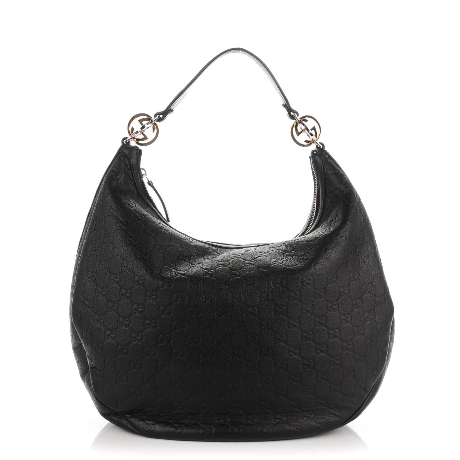 Gucci Guccissima Large GG Twins Hobo Black 1 of 8