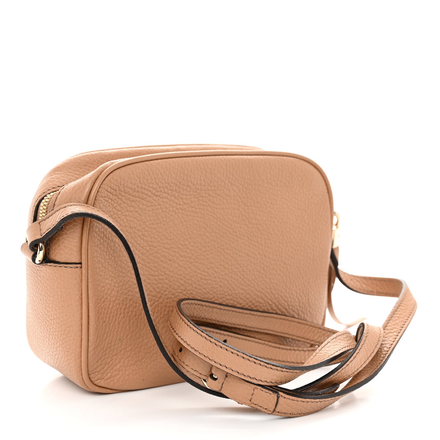 Pebbled Calfskin Small Soho Disco Bag Camelia