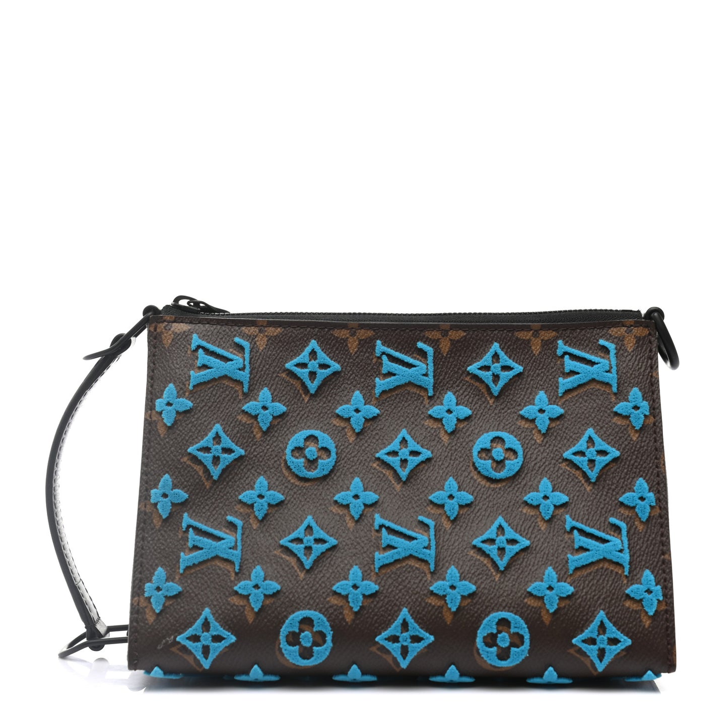 Monogram Tuffetage Triangle Messenger Turquoise