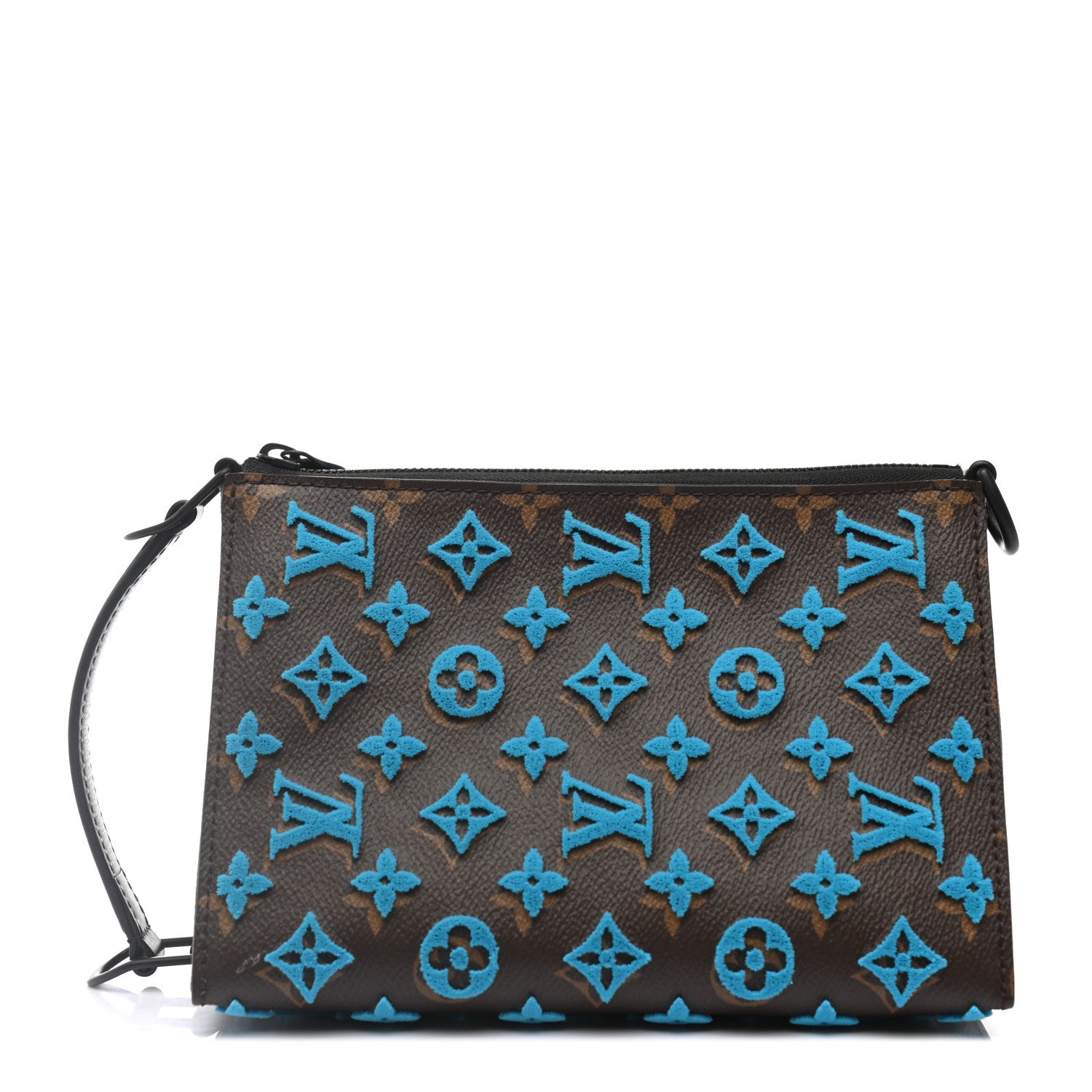 Louis Vuitton Monogram Tuffetage Triangle Messenger Turquoise 1 of 7