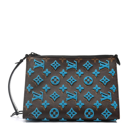 Louis Vuitton Monogram Tuffetage Triangle Messenger Turquoise 1 of 7