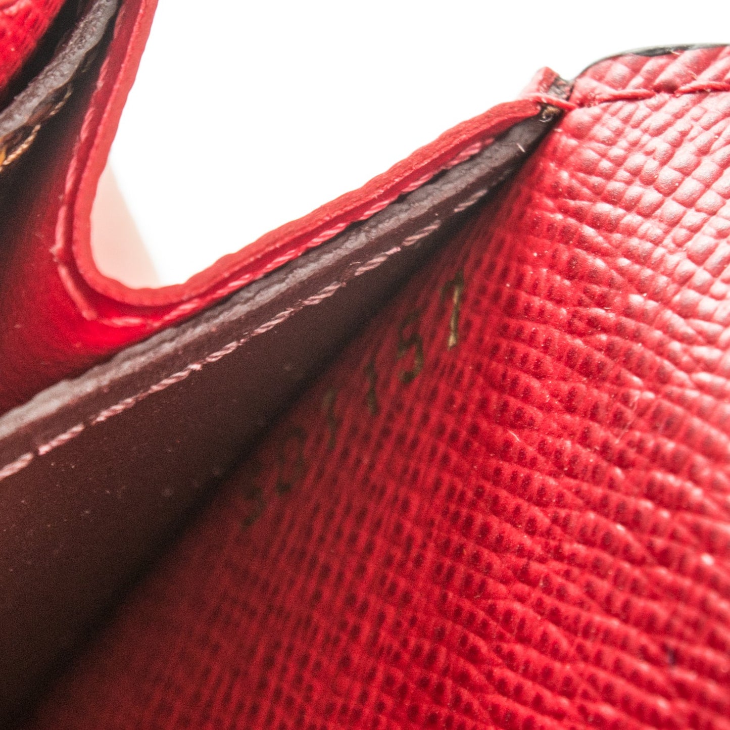 Damier Ebene Emilie Wallet Red