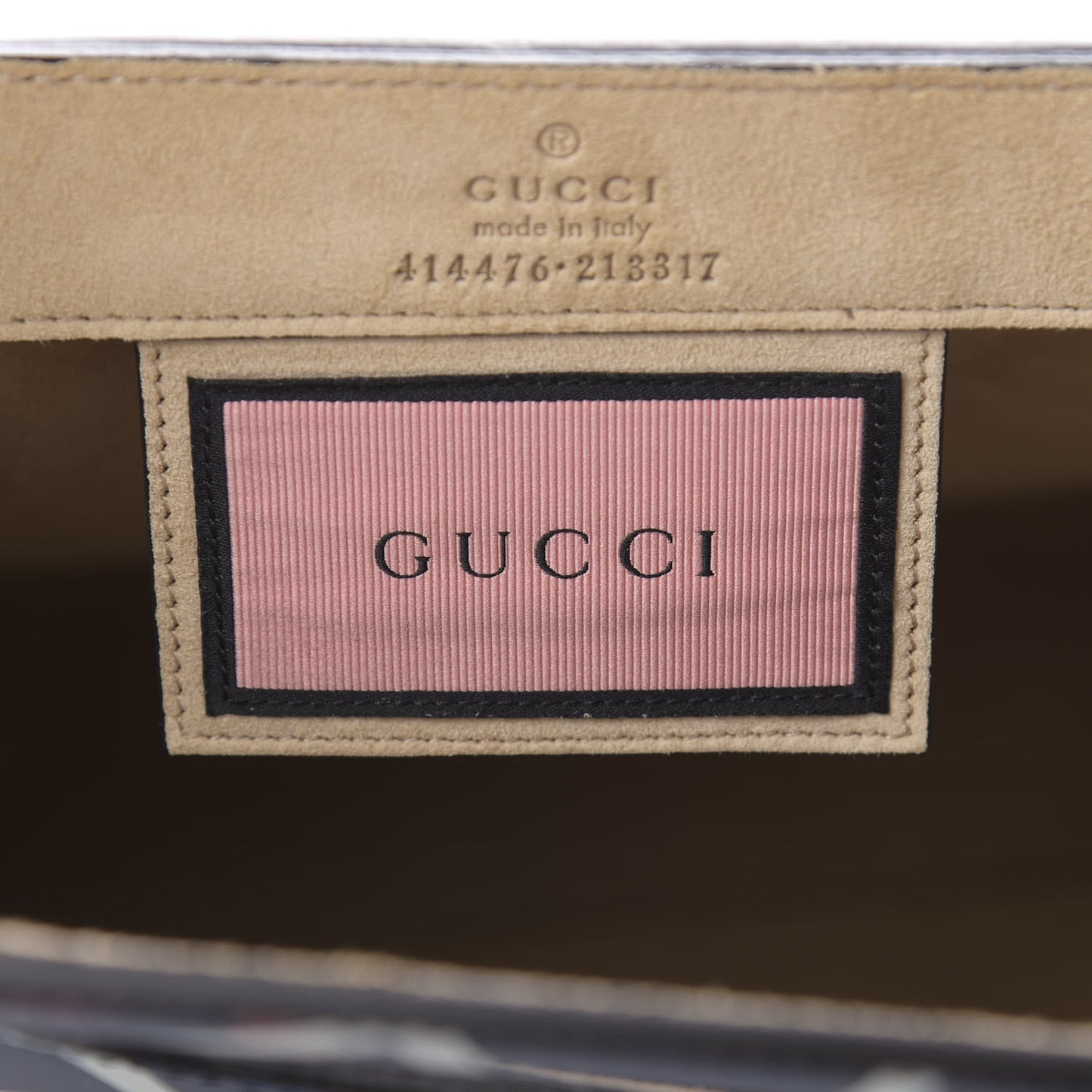 Calfskin GucciGhost Medium XL Tote Blue Agata Hibiscus Red