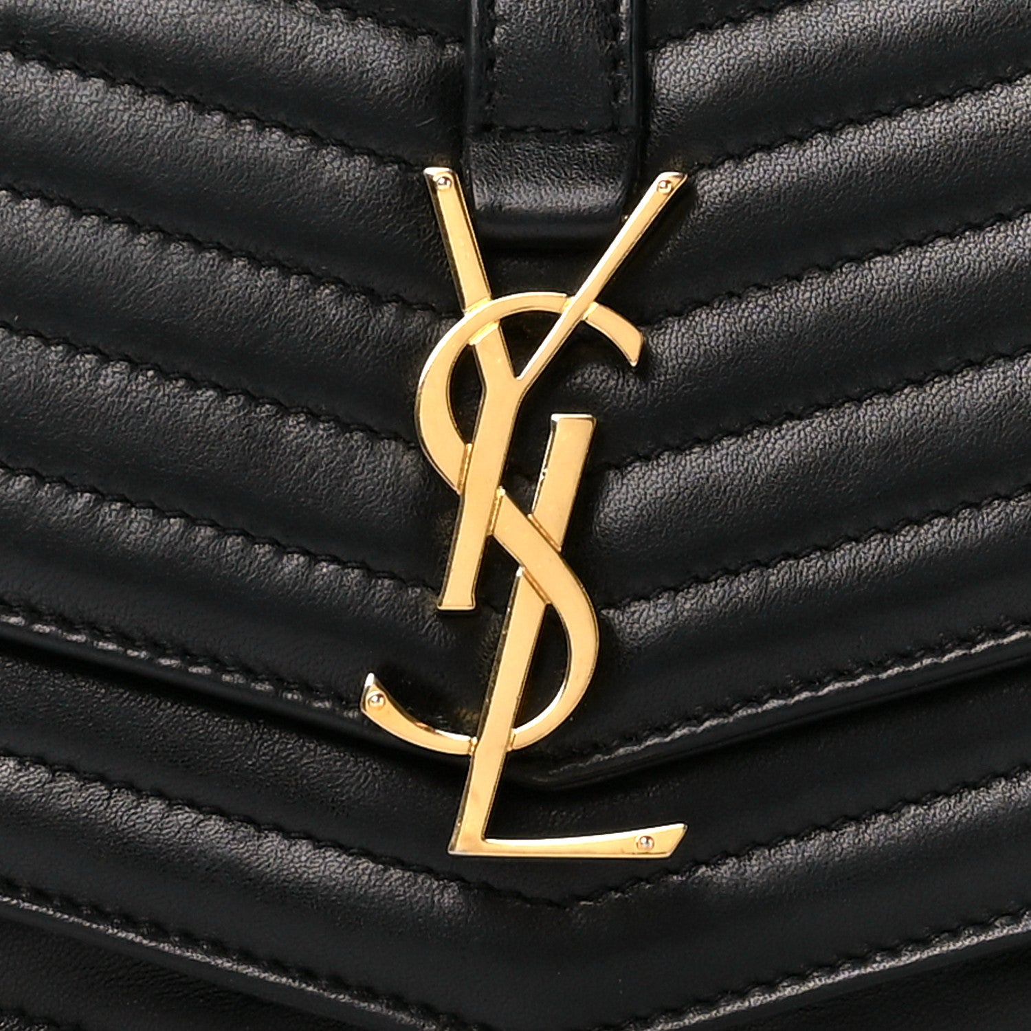 Saint Laurent Lambskin Matelasse Chevron Monogram Small Sulpice Bag Black 10 of 12