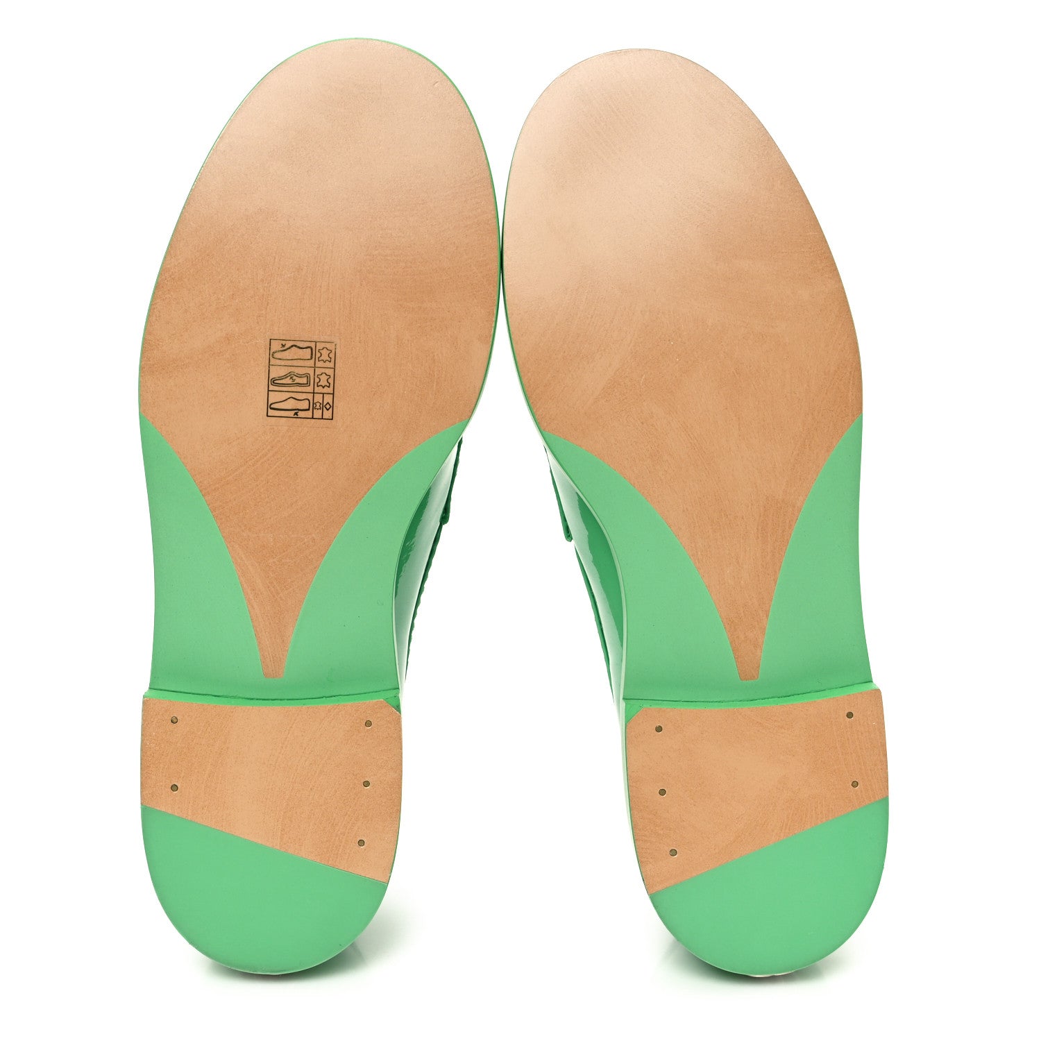 Chanel Patent Calfskin Logo Loafers 37 Green 1645486 – FASHIONPHILE