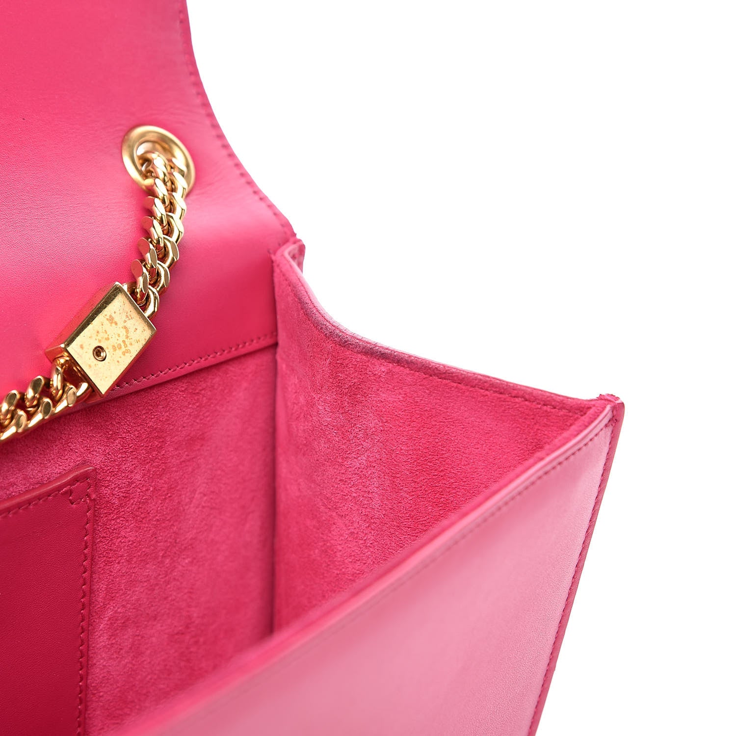 Saint Laurent Smooth Calfskin Medium Classic Monogram Kate Tassel Satchel Fuchsia 15 of 17