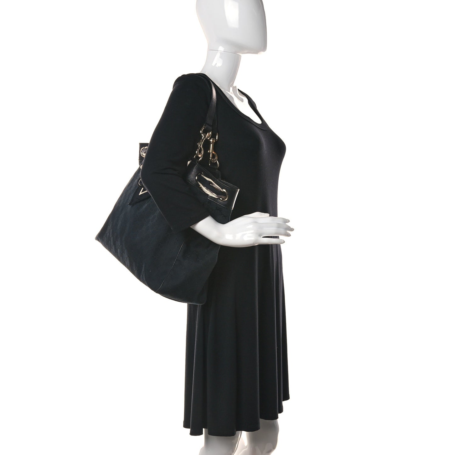 Monogram Large Positano Tote Black