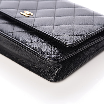 Chanel Caviar Quilted Wallet On Chain WOC Black 12 of 15