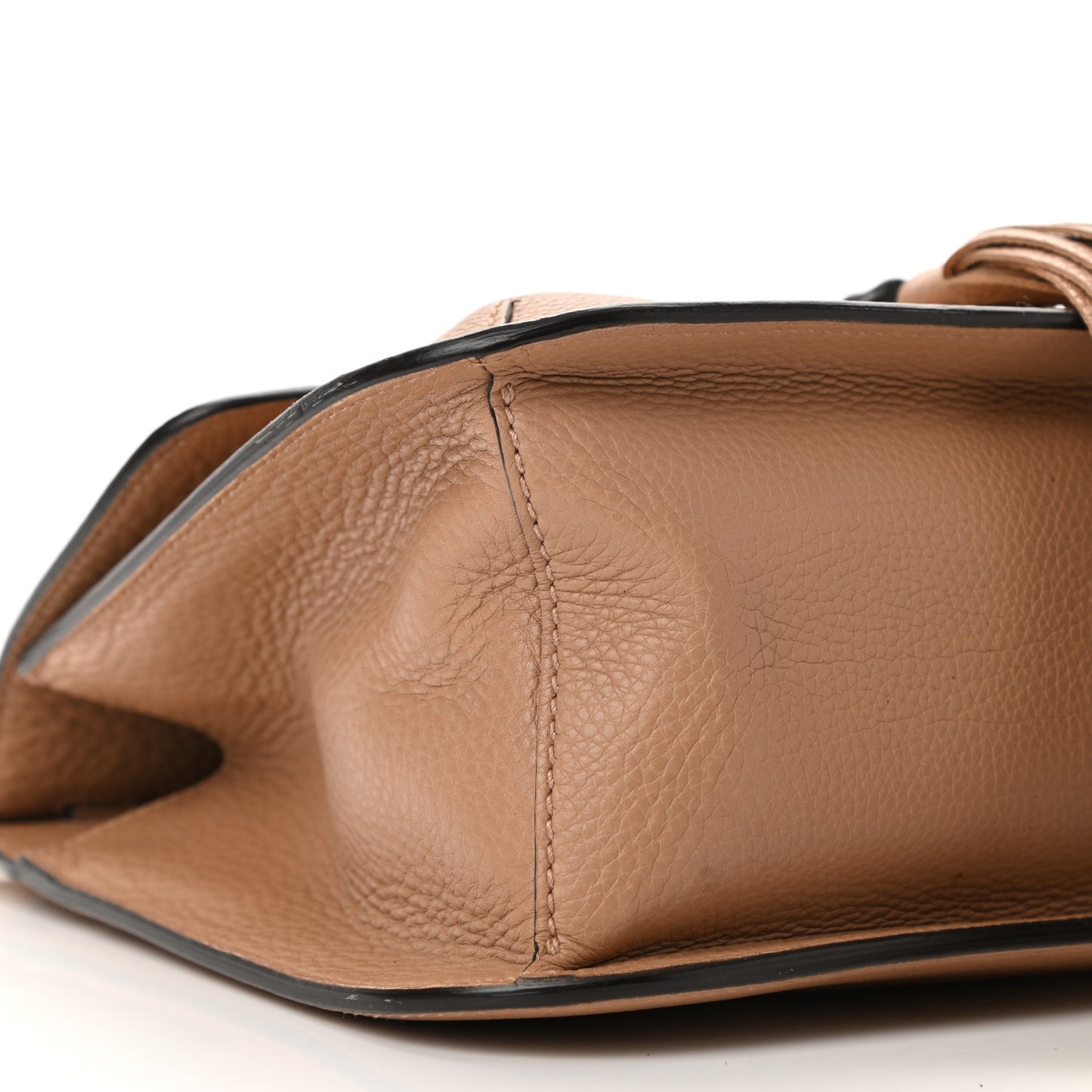 Cellarius Calfskin Medium Bamboo Daily Flap Shoulder Bag Camelia