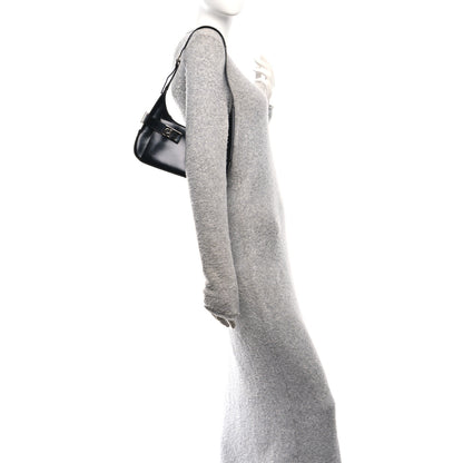 Salvatore Ferragamo Soft Calfskin Gancini Hobo Black 2 of 9