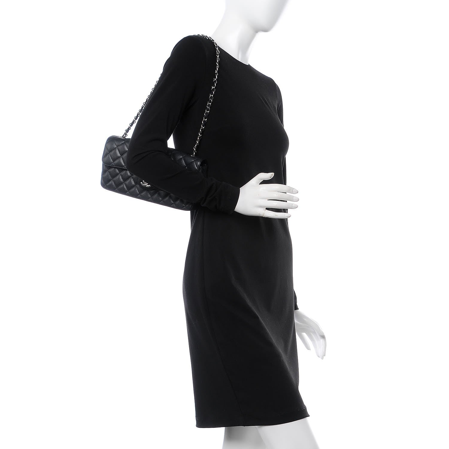 Chanel Caviar Quilted East West Flap Black 2 of 7