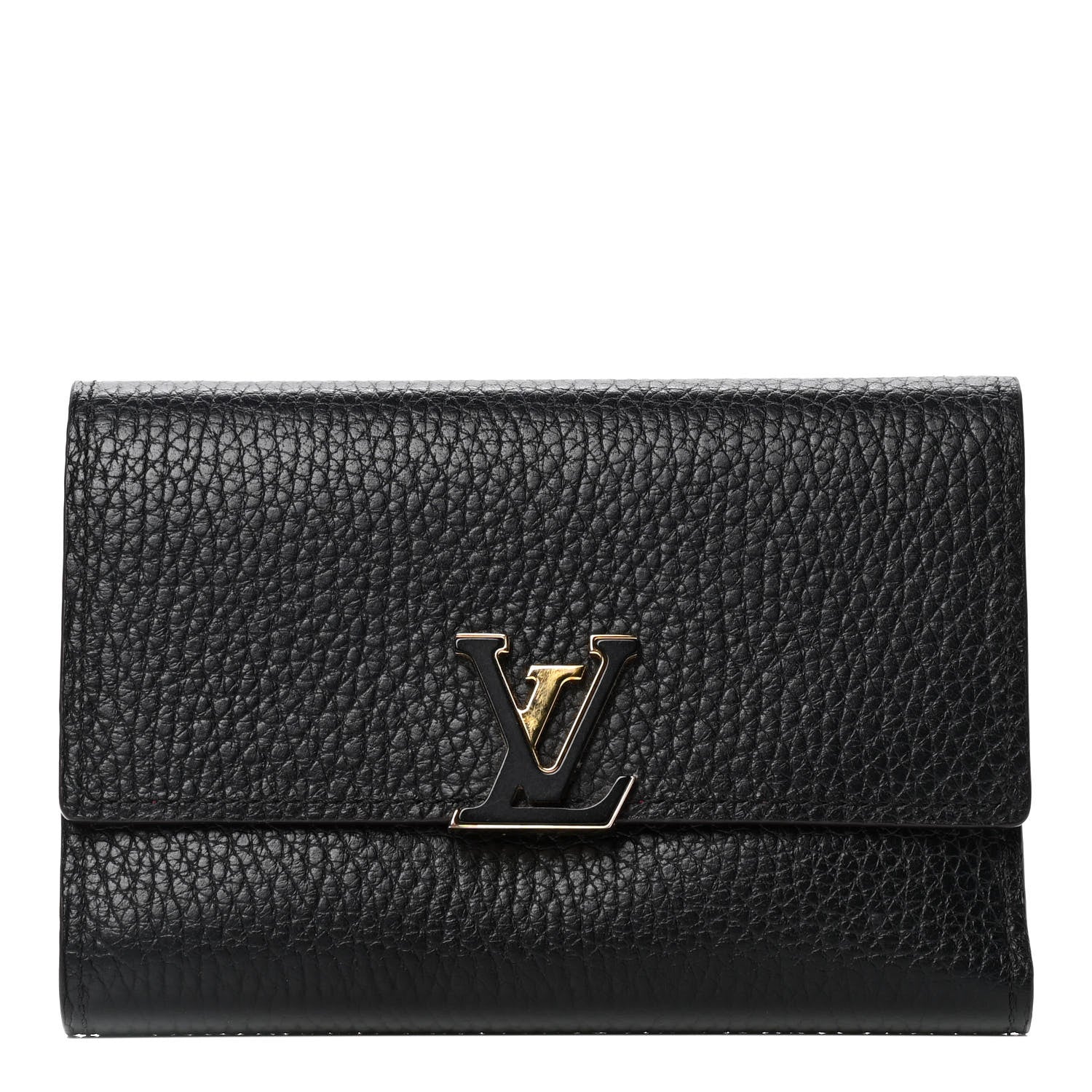 Louis Vuitton Taurillon Capucines Compact Wallet Black 1 of 5