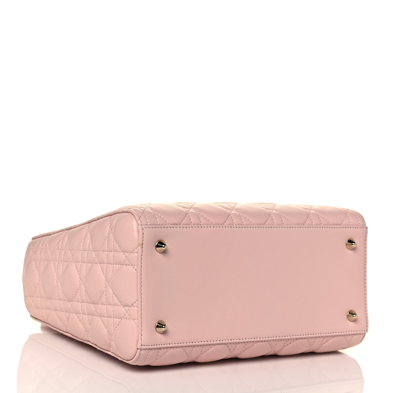 Christian Dior Lambskin Cannage Medium Lady Dior Light Pink 3 of 13