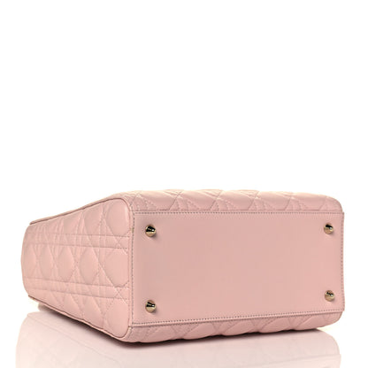 Christian Dior Lambskin Cannage Medium Lady Dior Light Pink 3 of 13