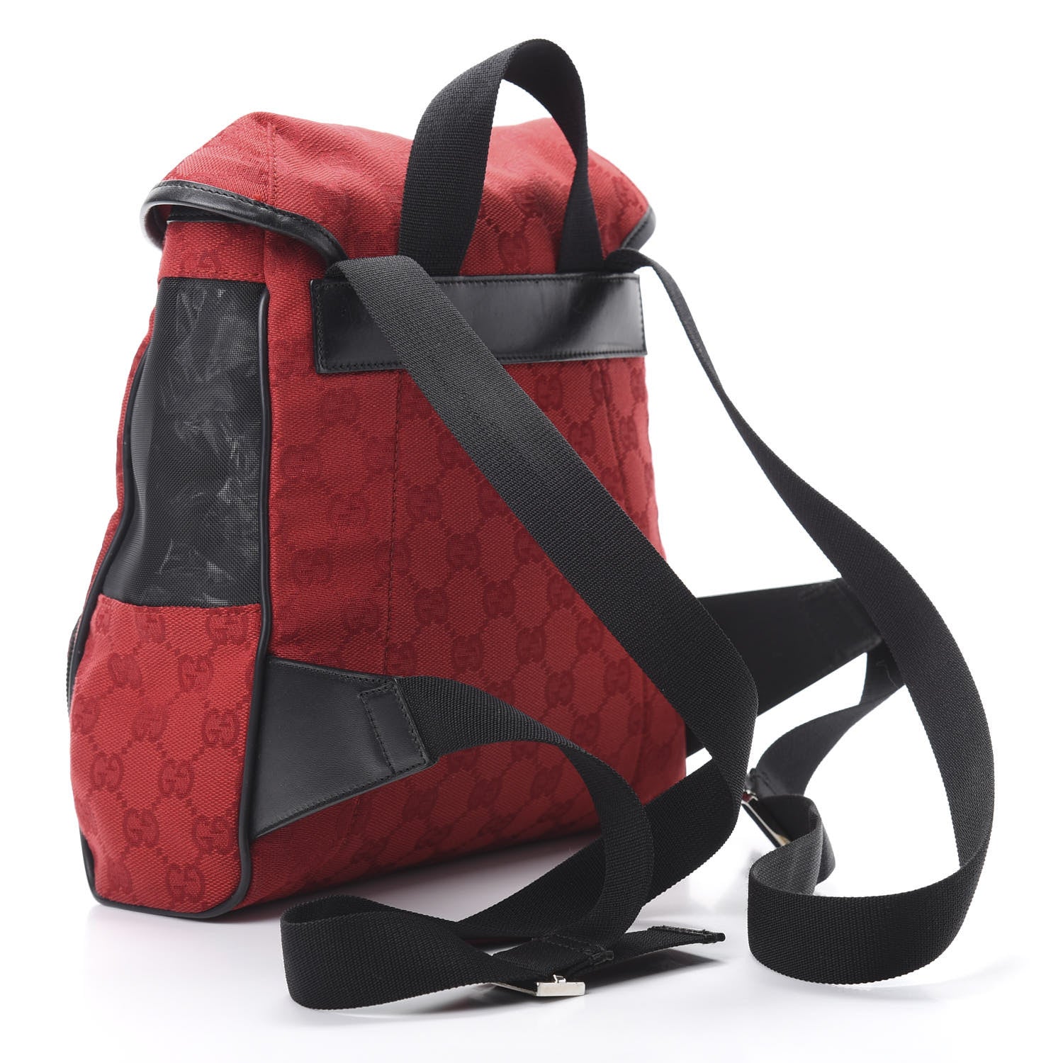 Gucci Nylon Monogram Flap Backpack Red 2 of 10