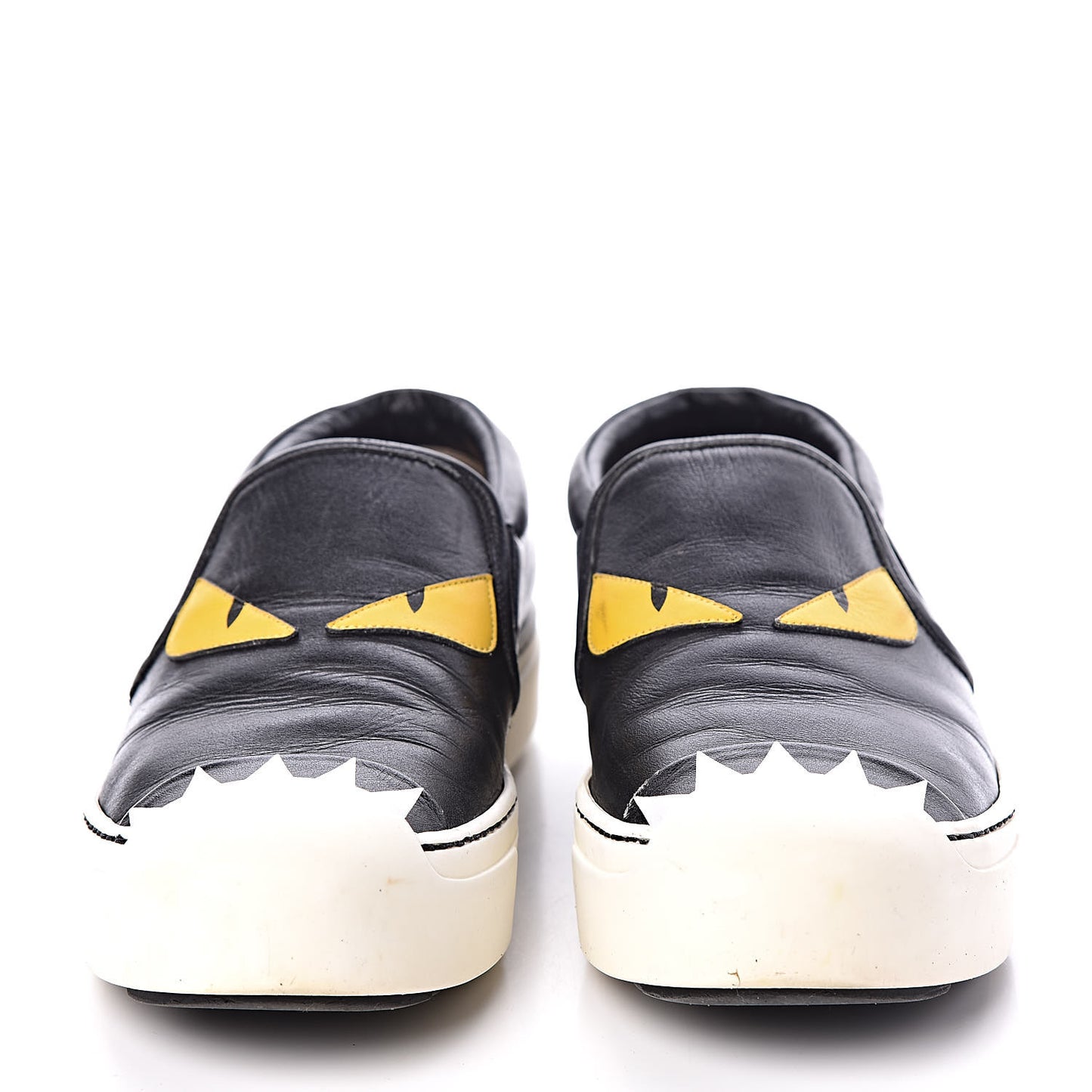 Vitello Elite Monster Eyes Slip On Sneakers 38 Black