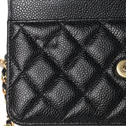 Chanel Caviar Quilted Wallet On Chain WOC Black 5 of 5