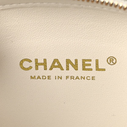 Chanel Embroidered Lambskin Chevron Quilted La Pausa Evening Bag White 6 of 9