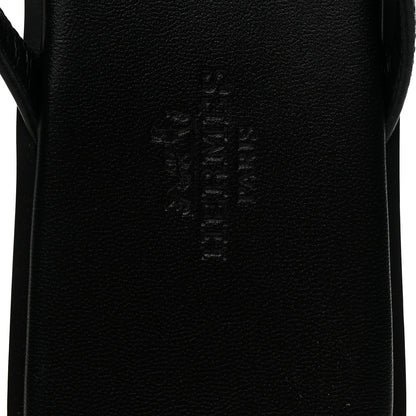 Hermes Calfskin Miss Sandals 38 Black 8 of 8