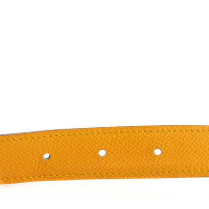 Hermes Courchevel 24mm Mini Constance H Belt 65 Jaune Bleu France 5 of 6