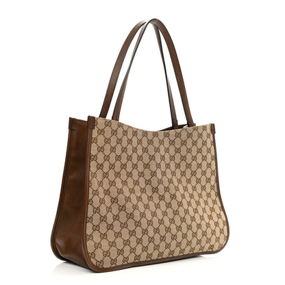 Gucci Monogram Horsebit 1955 Tote Bag Beige Brown Sugar 3 of 10