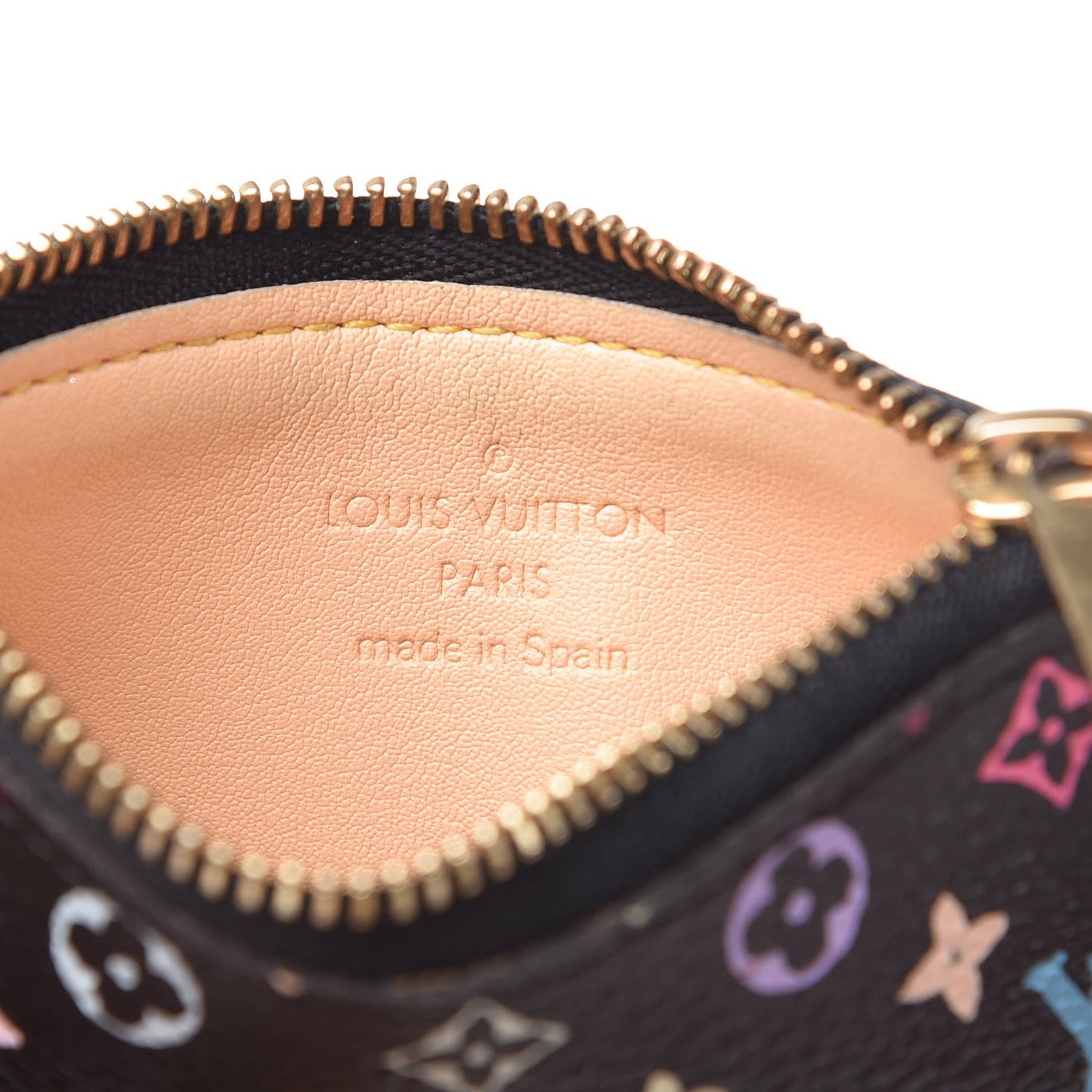 Monogram Multicolor Key Pouch Black