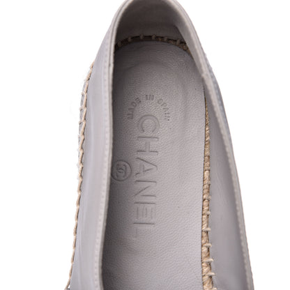 Chanel Lambskin Quilted CC Espadrilles 40 Grey 6 of 10