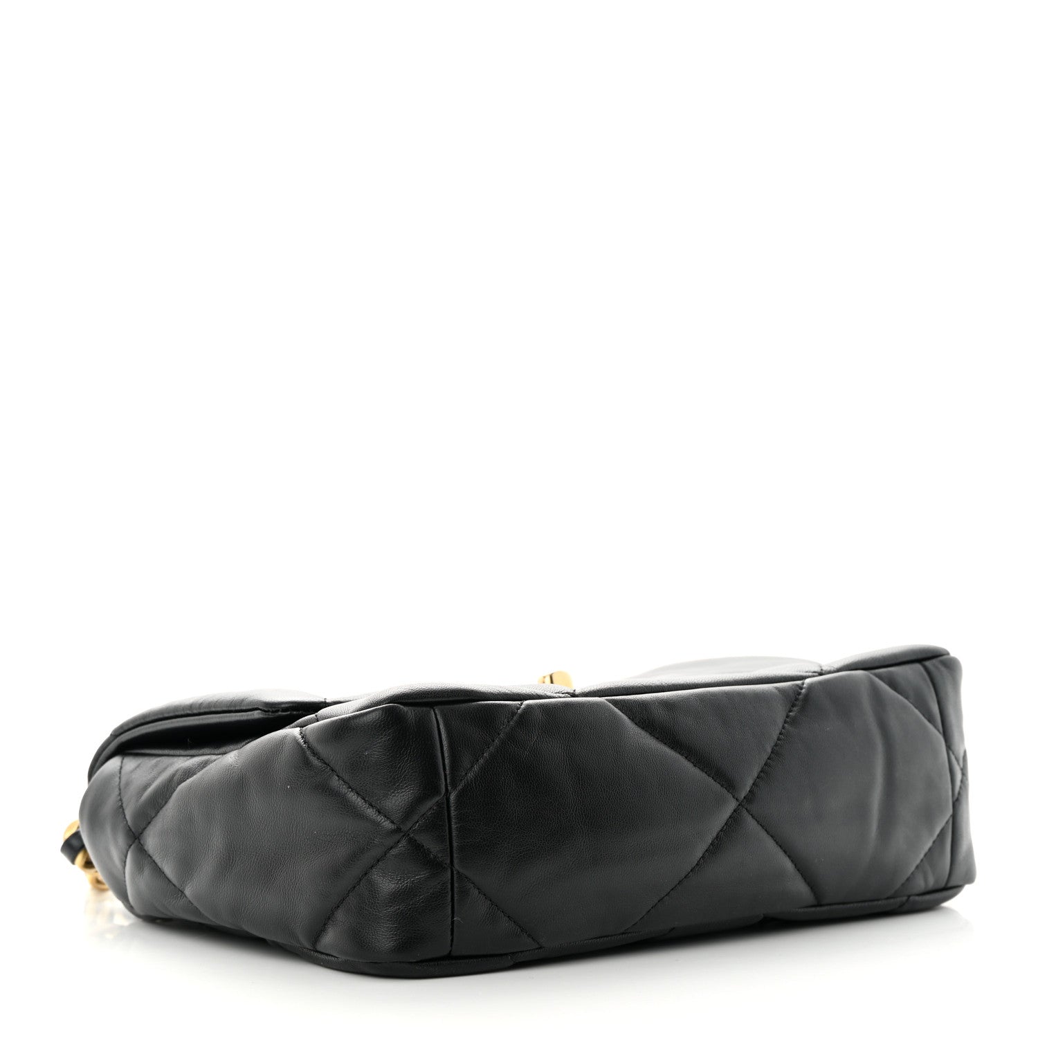 Chanel Shiny Goatskin Quilted Medium Chanel 19 Flap Black 4 of 12