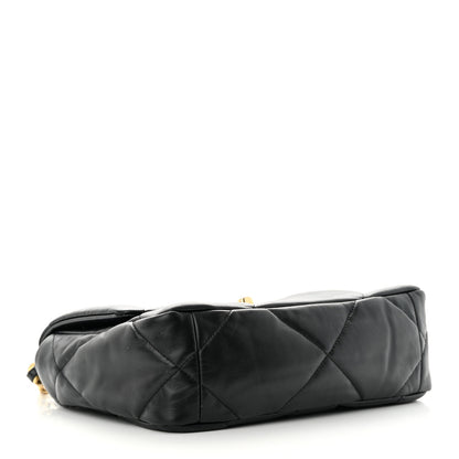 Chanel Shiny Goatskin Quilted Medium Chanel 19 Flap Black 4 of 12