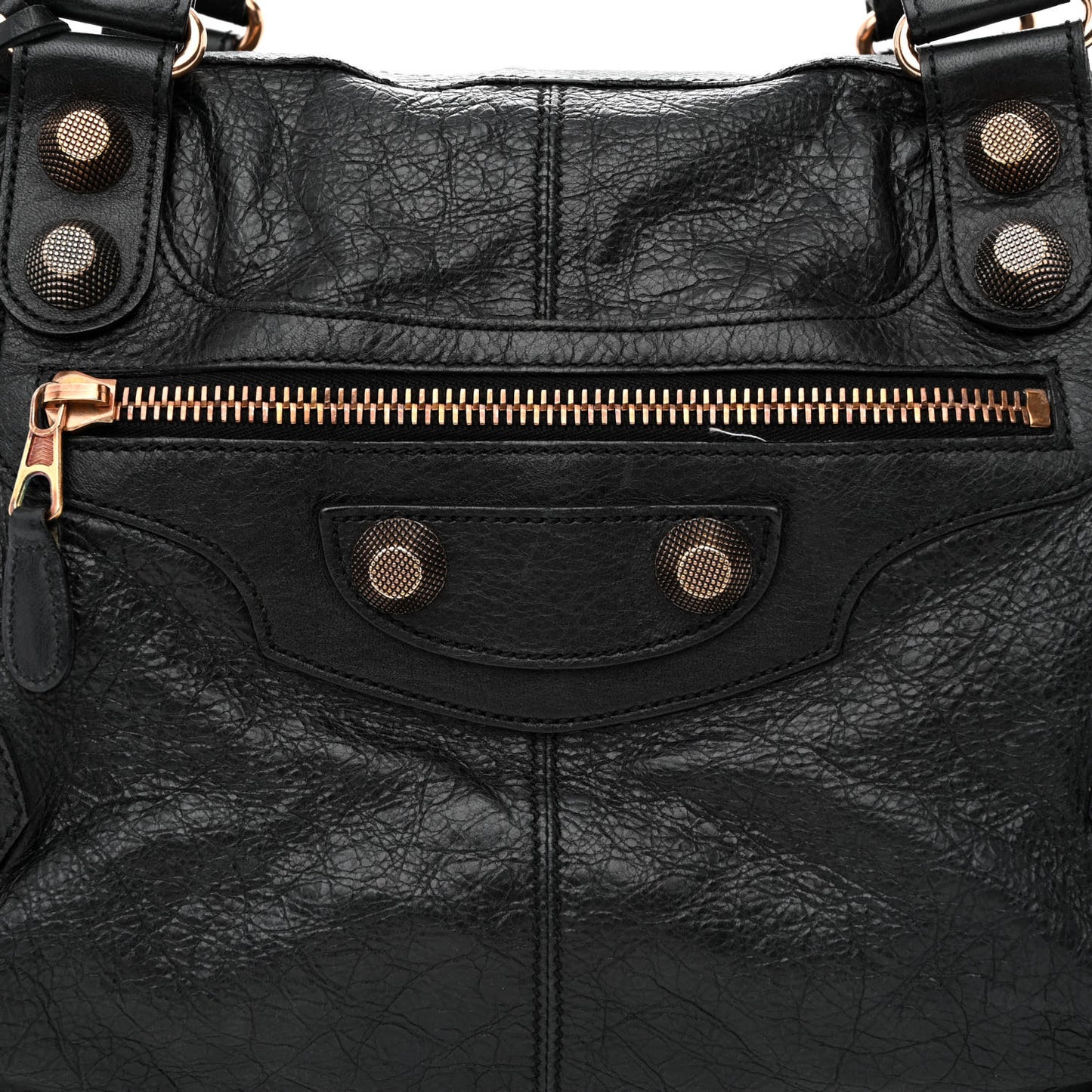 Agneau Giant 21 Rose Gold Hardware Work Black