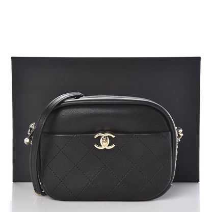 Chanel Goatskin Quilted Small Casual Trip Camera Case Black 8 of 8