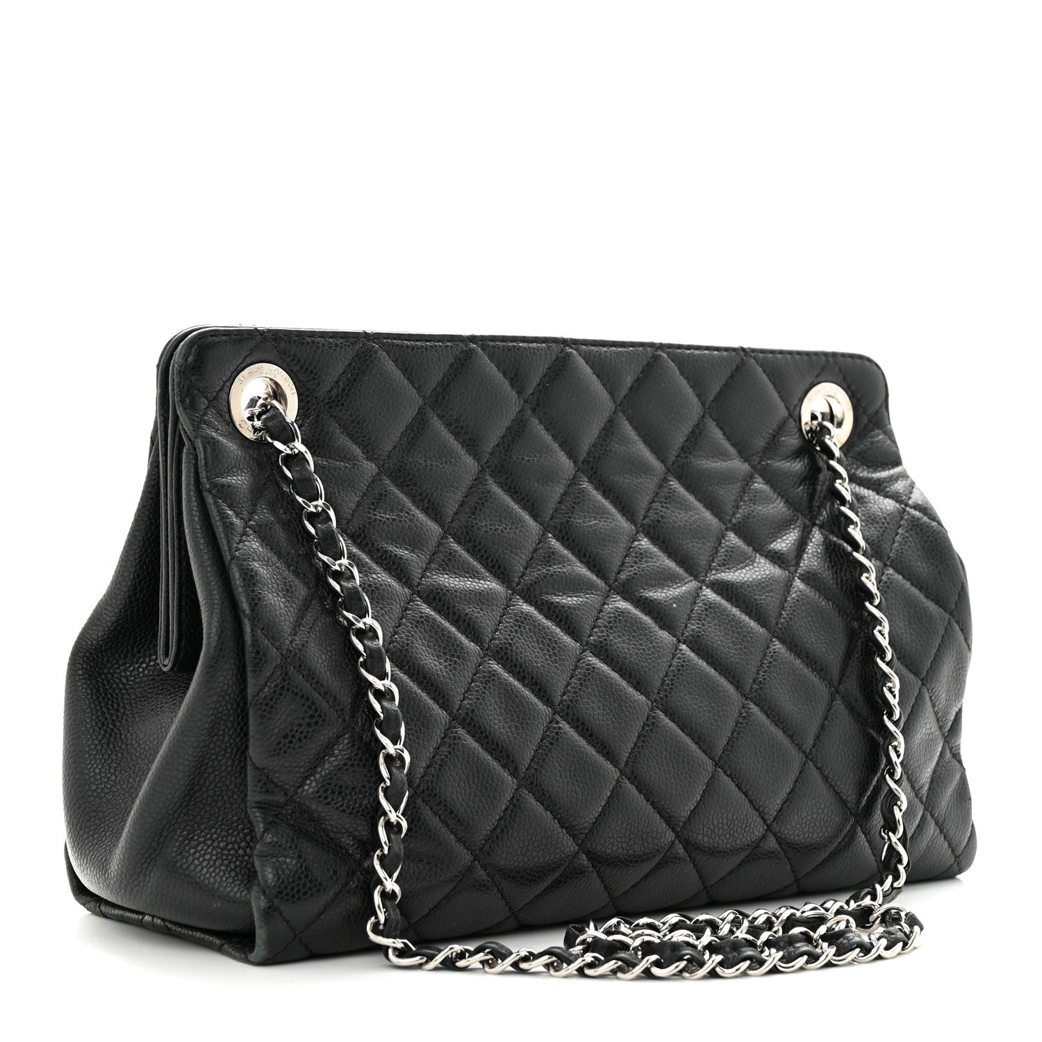 Chanel Soft Caviar Quilted CC Timeless Tote Black 3 of 18