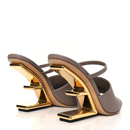 Fendi Vitello Fendi First 95mm Slide Sandals 39 Caribou 4 of 9
