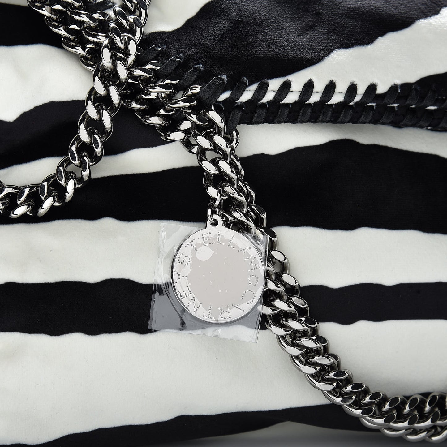 Linen Zebra Falabella Fold Over Tote