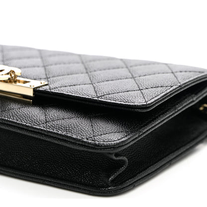 Chanel Caviar Quilted Golden Class Wallet On Chain WOC Black 11 of 11