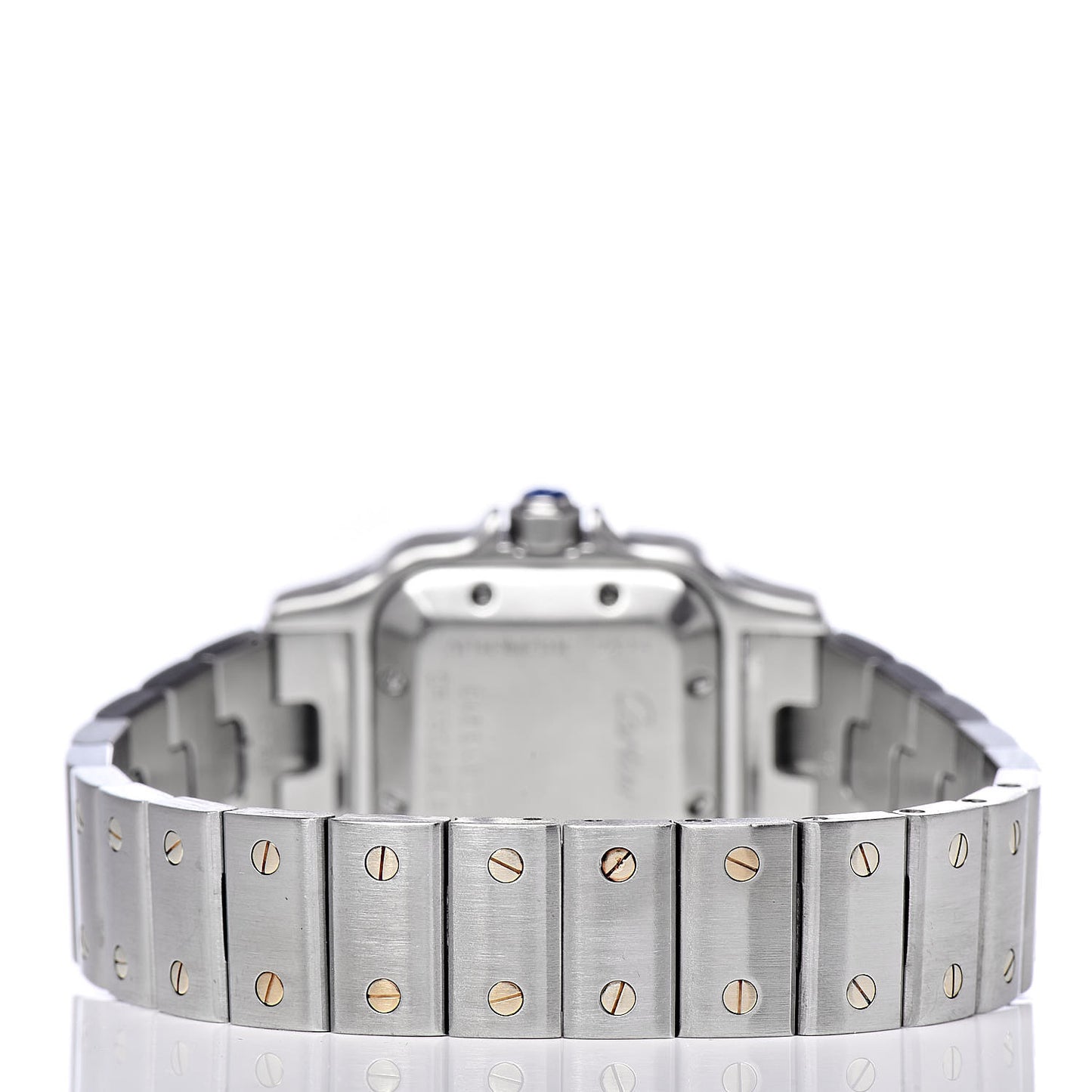 Stainless Steel 18K Yellow Gold 24mm Santos De Cartier Galbee Automatic Watch