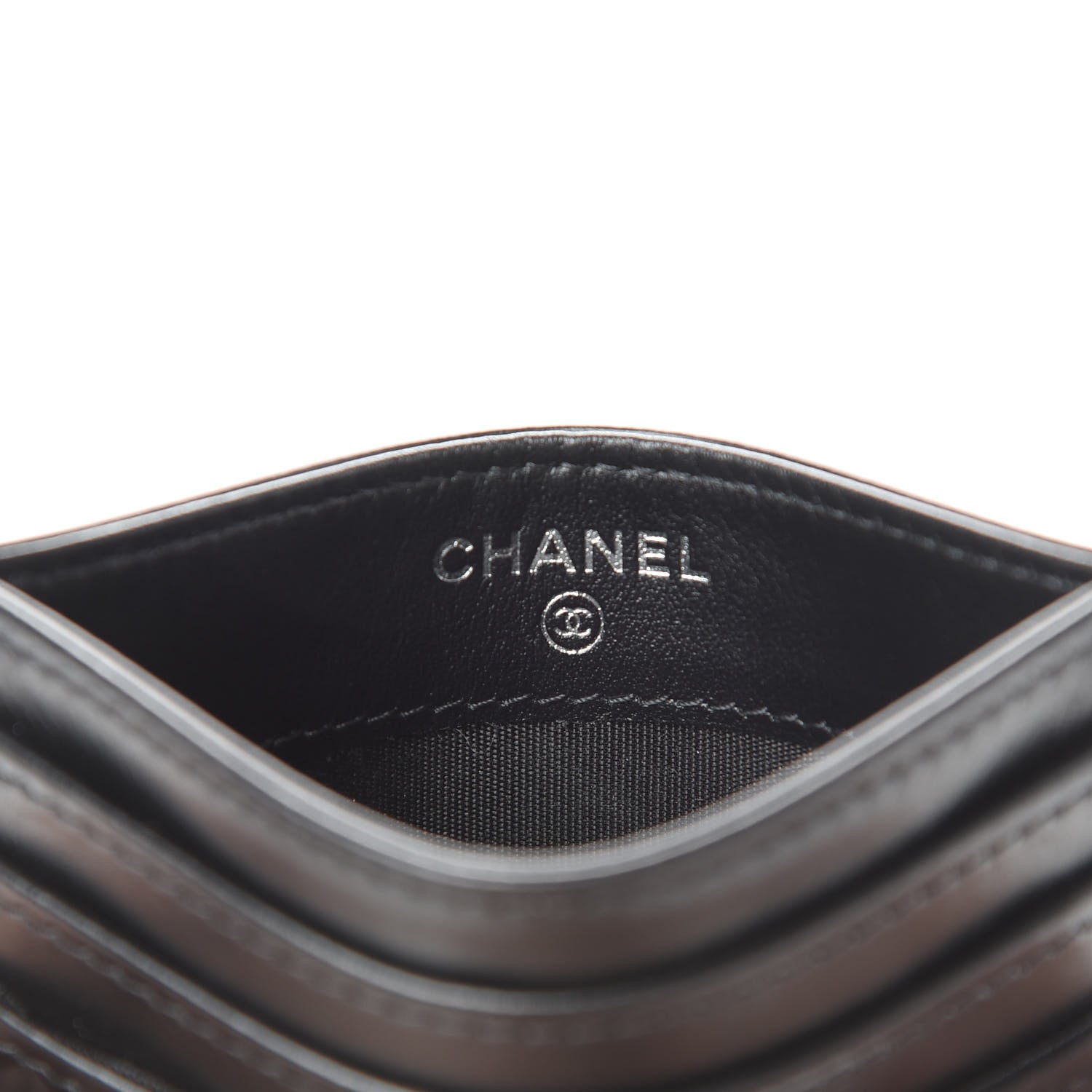 Chanel Lambskin Quilted Card Holder Black 6 of 8