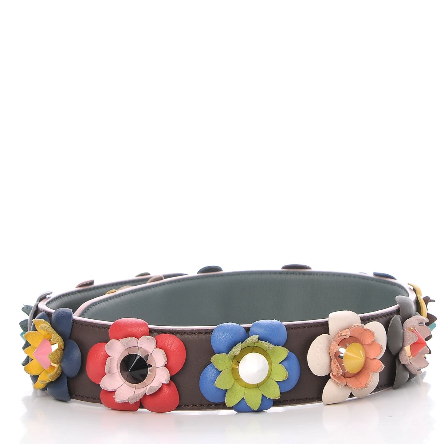 Vitello Dolce Flowerland Studded Strap You Moresco Malachite