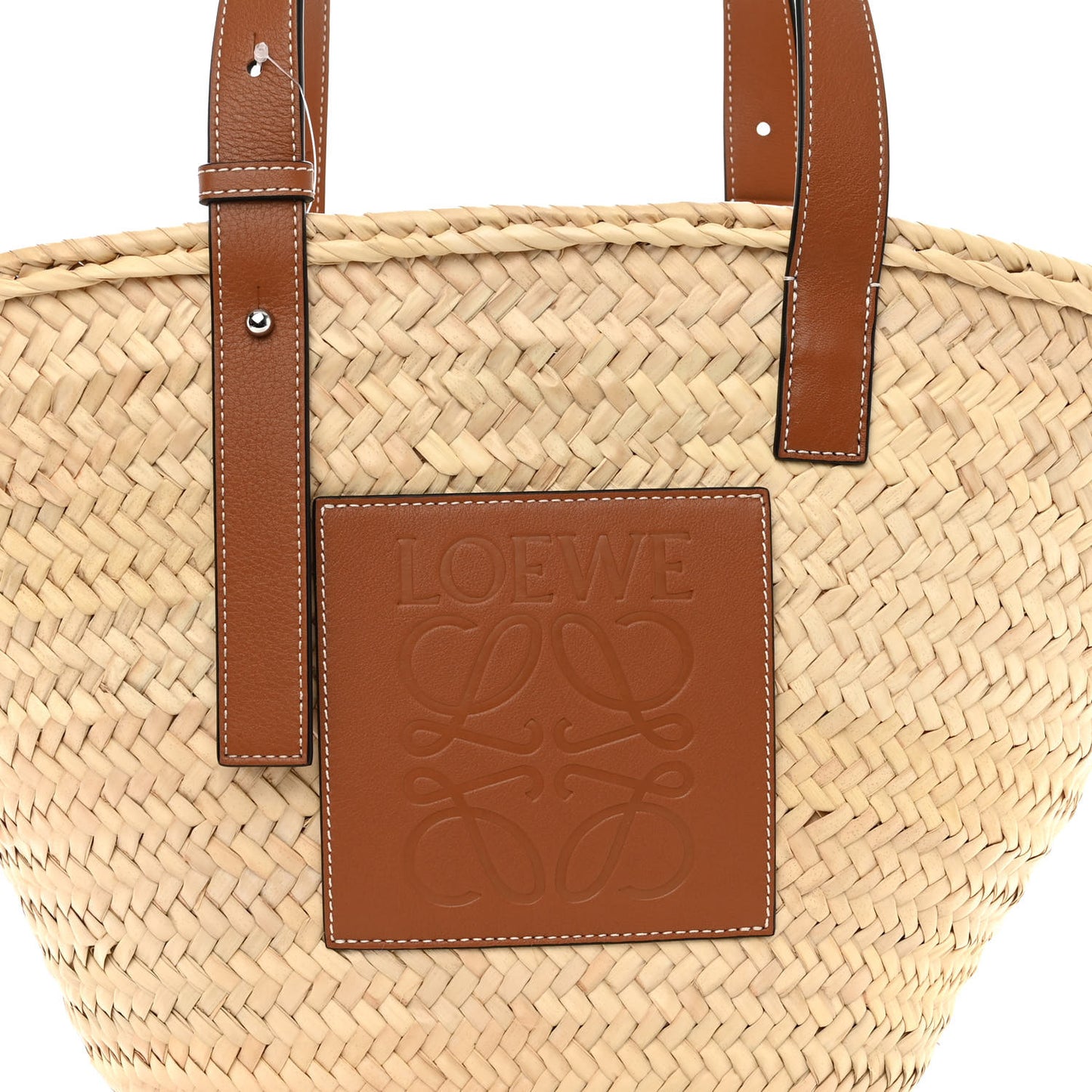 Raffia Basket Tote Bag Natural Tan