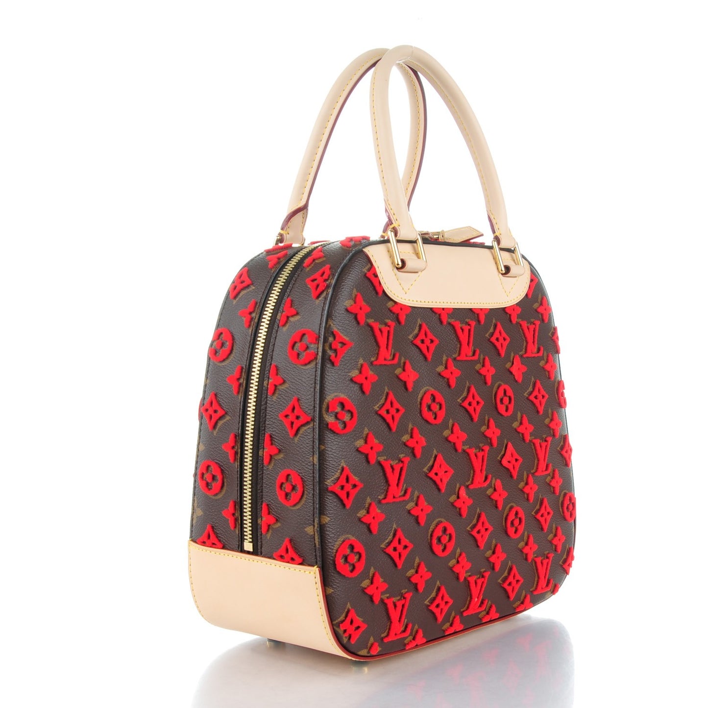 Monogram Tuffetage Deauville Cube Red
