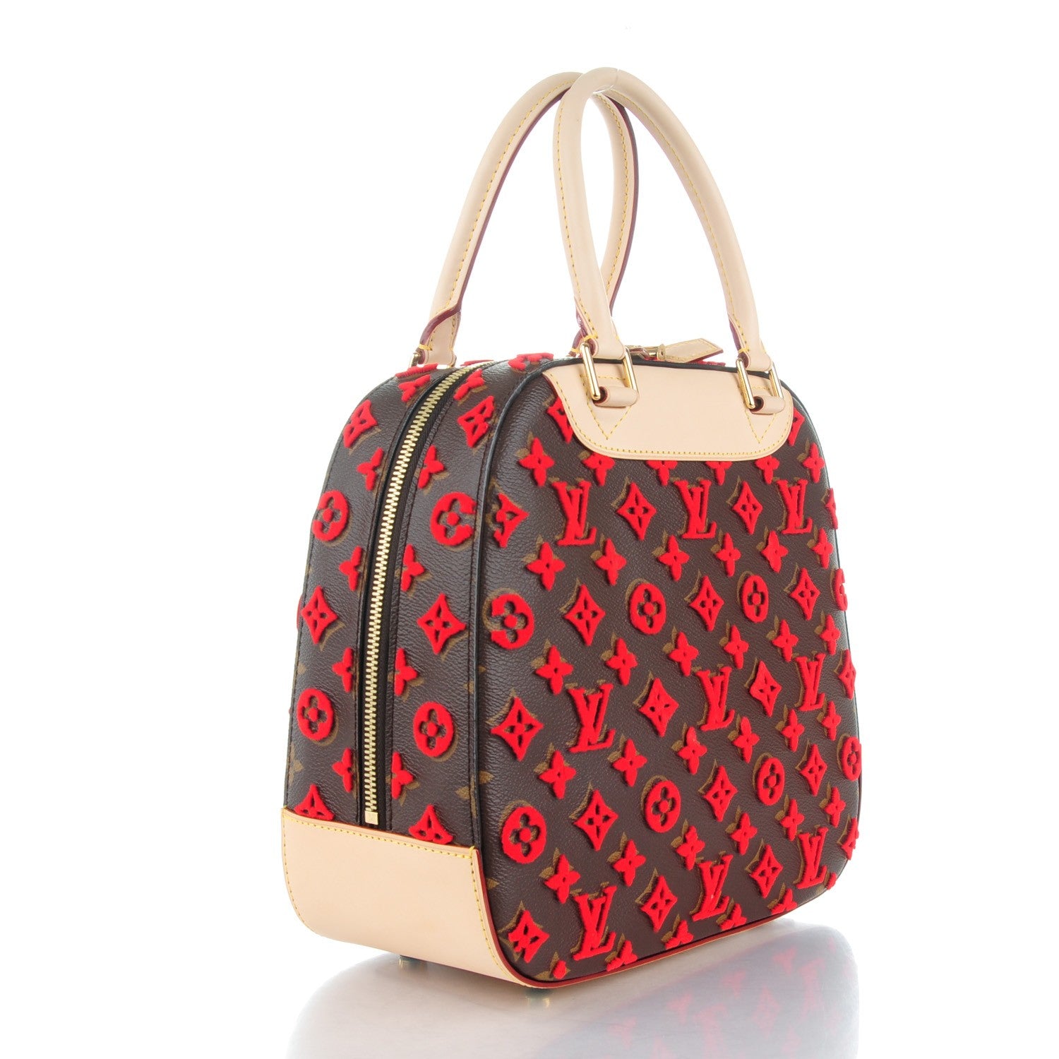 Louis Vuitton Monogram Tuffetage Deauville Cube Red 3 of 7