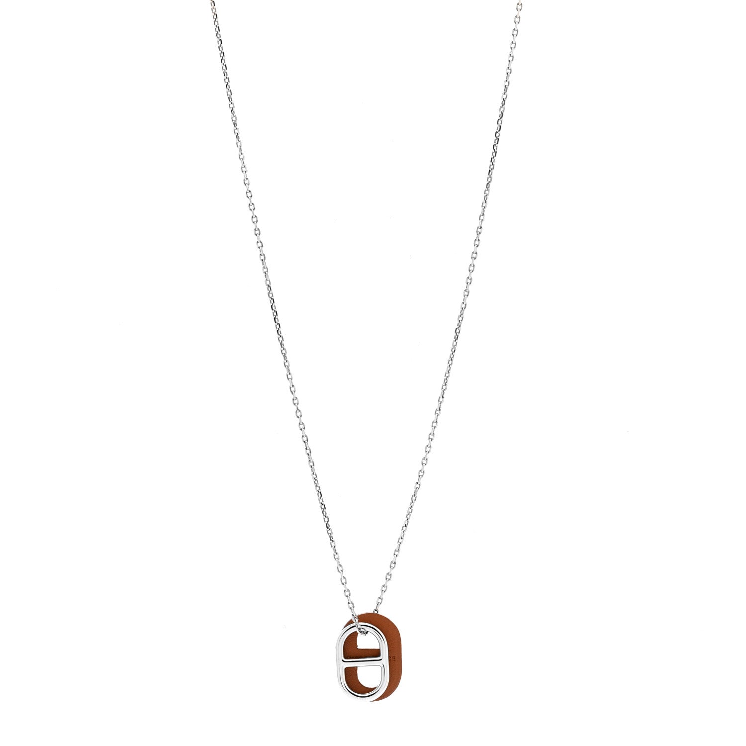 Hermes Swift O'Maillon Pendant Necklace Gold 1 of 6
